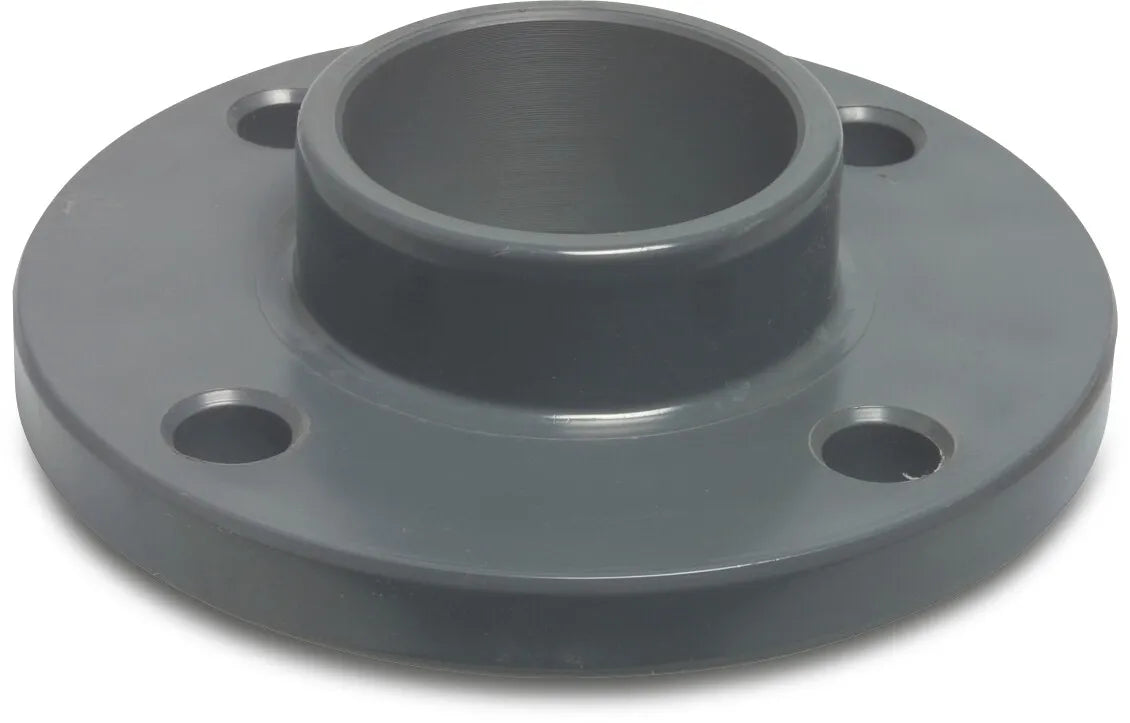 Profec Adaptor Pvc-U Dn100 x 110mm Din Flange x Glue Socket 16Bar Dn100 Grey Pn10/16 | Profec | UK Supplier | Roladex