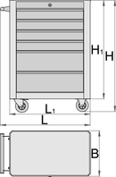 Unior Tool carriage Economic, 700 x 355 x 890 – Roladex Industrial Ltd, www.roladex.co.uk