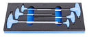 Unior | 621067 | Set of ball-end hexagonal screwdrivers with T handle in SOS tool tray - 3-10/6