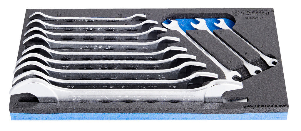 Unior | 621050 | Set of open end wrenches in SOS tool tray - 6 - 32/12