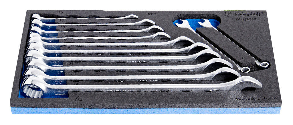 Unior | 621052 | Set of combinations wrenches - long in SOS tool tray - 8 - 24/12