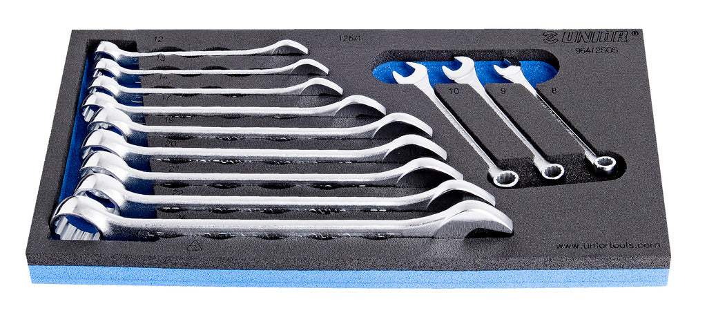 Unior | 621051 | Set of combinations wrenches in SOS tool tray - 8 - 24/12