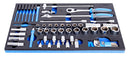 Set of socket wrenches in SOS tool tray