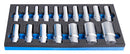Set of long sockets 1/2" in SOS tool tray, /17
