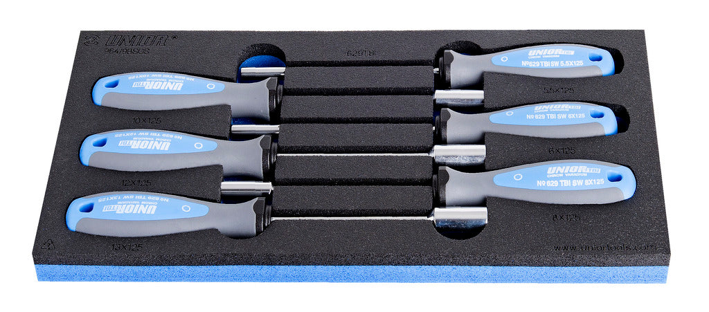 Unior | 621063 | Set of socket wrenches with TBI handle in SOS tool tray - /6