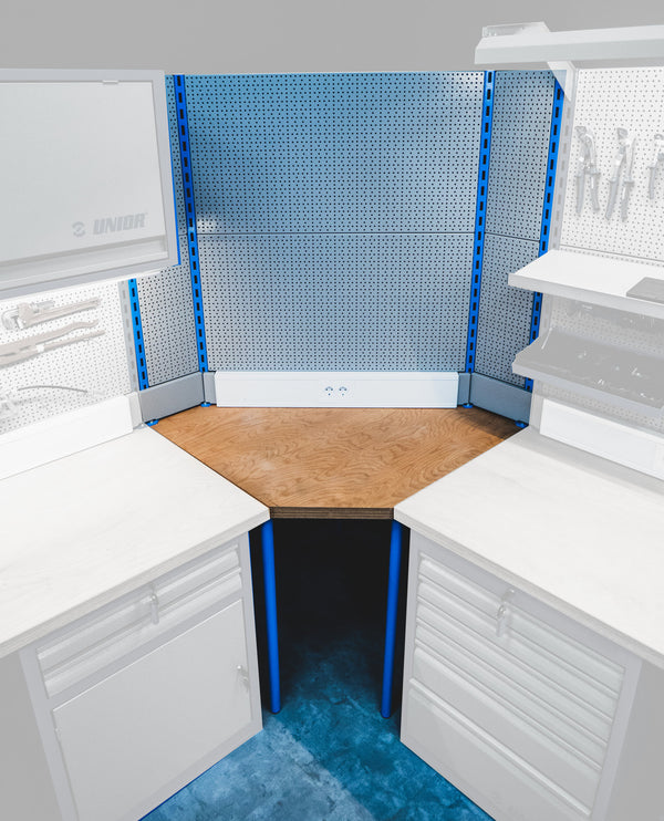 Angle modular work bench