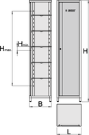 Self standing narrow cabinet, 500