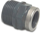 Profec NiPPle Pvc-U 1" x 3/4" Male Thread x Female Thread 10Bar Grey With Stainless Steel Ring Type Reinforced | Profec | UK Supplier | Roladex