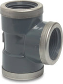 Profec 90° Pvc-U 1 1/4" Female Thread 16Bar Grey With Stainless Steel Ring Type Reinforced | Profec | UK Supplier | Roladex