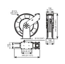 Samoa | 504350 | RM-12L Heavy-Duty Open Hose Reel for Grease & Hydraulic Fluid - 15m x 1/4"