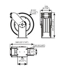 Samoa | 505332 | RM-34 Heavy-Duty Hose Reel for Grease & Hydraulic Fluid - 20m x 1/2"