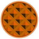 Close-up of nitrile coating on orange safety gloves