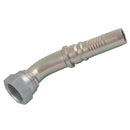 1" BSP Female Interlock 45° Swept Elbow 3/4" Hose ID; JMBSPF45-16-12CF product image by FT Pro