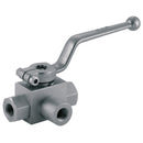 LHA KHB3K-G3/8 - 3/8" BSP Parallel Female Ball Valve 3 Way L Ported