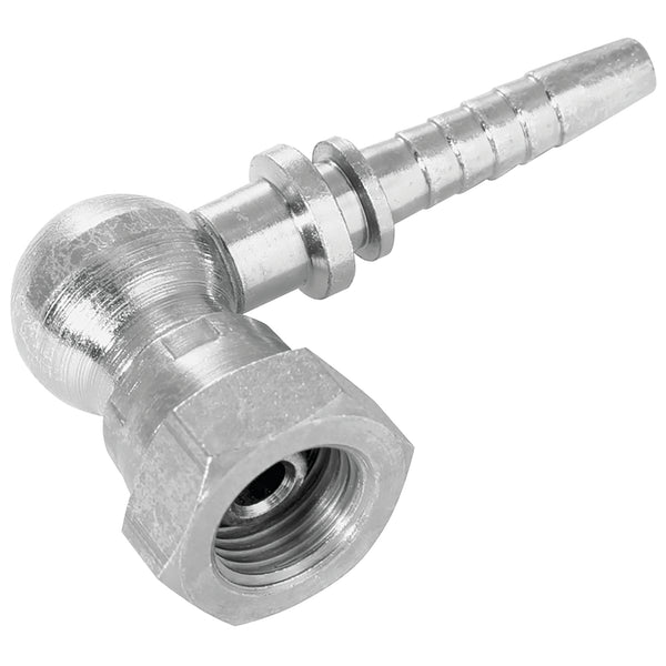 1/2" BSP Female 60° Cone x Hose Tail Compact 90° Elbow; 80008 product image by Burnett & Hillman
