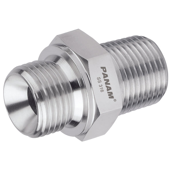 1" BSP x 1" BSP Tapered Male/Male; 2033-9735 product image by Panam