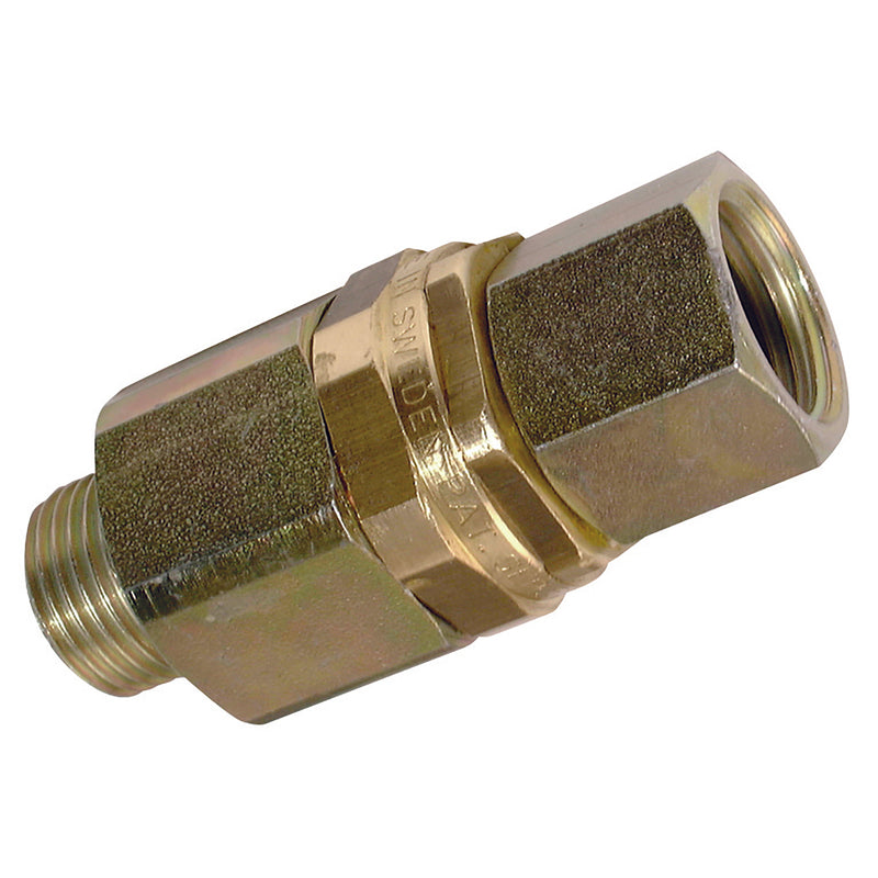 1/2" BSP  Male x 1/2" BSP  Female  Valved  Swivel Joint; TE-500 B product image by Parker