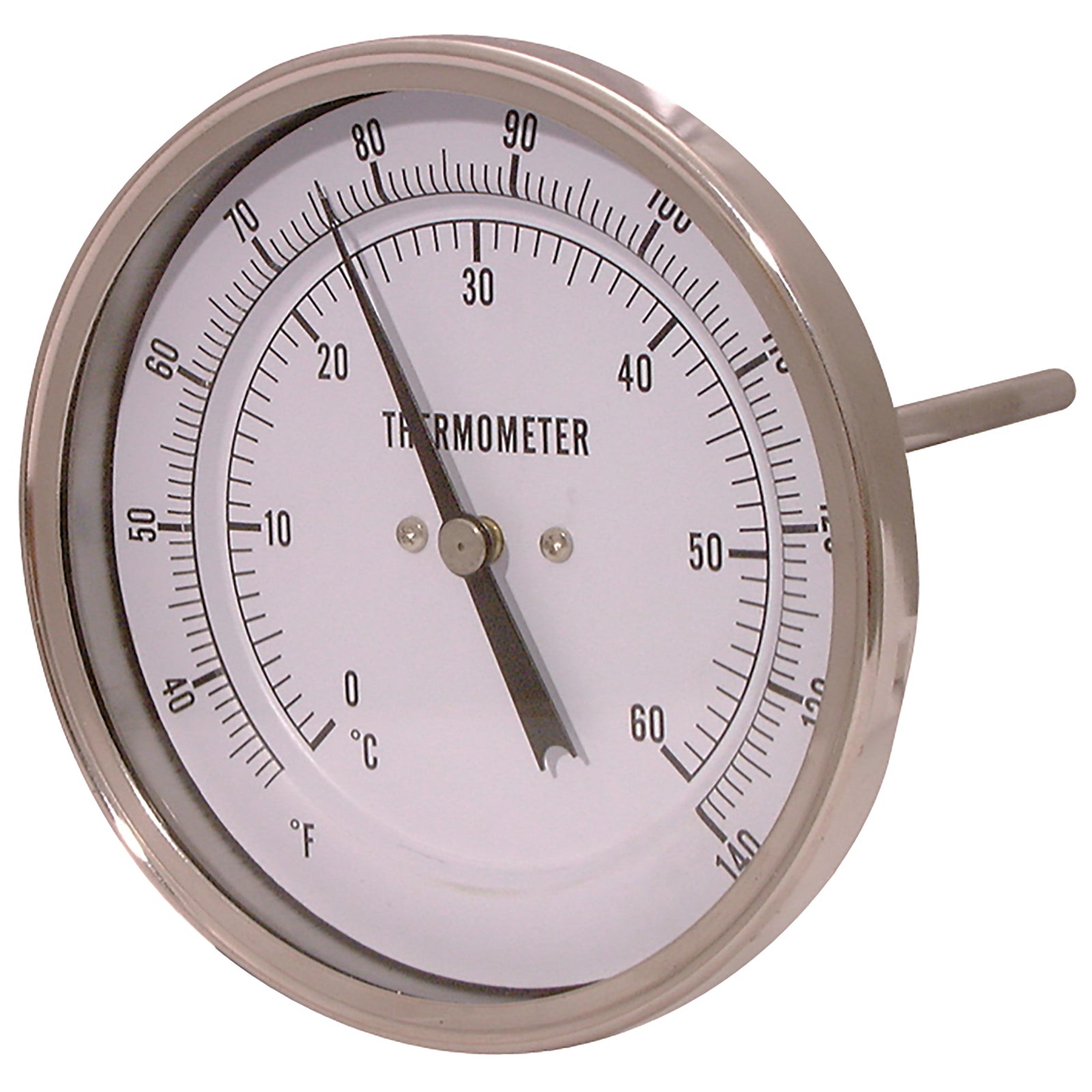 FT Pro 2052-8824 - 1/2"BSP 100mm Bk Entry Temp Gauge 0-120C