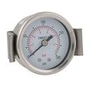 FT Pro G50-12PM - 1/8"BSPT 0-12B 50mm Pnl Mnt Gau 0-200Psi