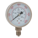 FT Pro SSG63-004B - 1/4"BSPP 63mm Bottom Dry Gauge 0-60Psi