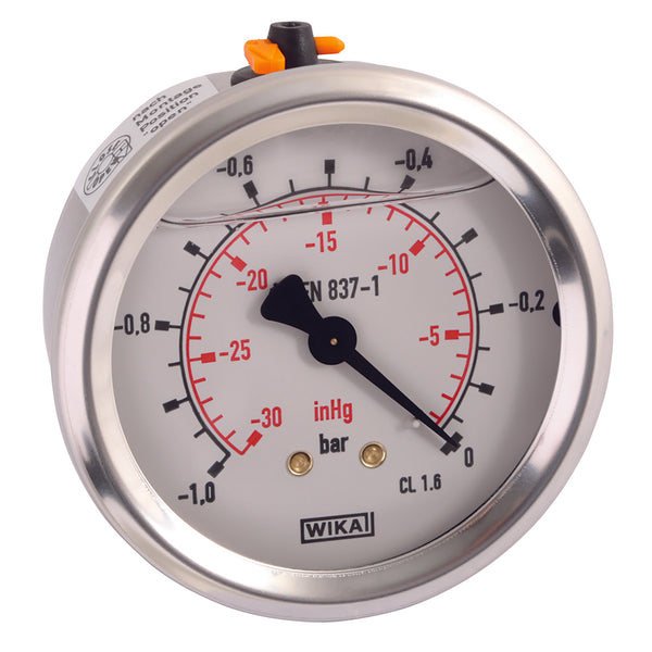 '-30HG 63MM DIA FILLED 1/4" BSP REAR; WG63-14R/-30HG product image by Wika