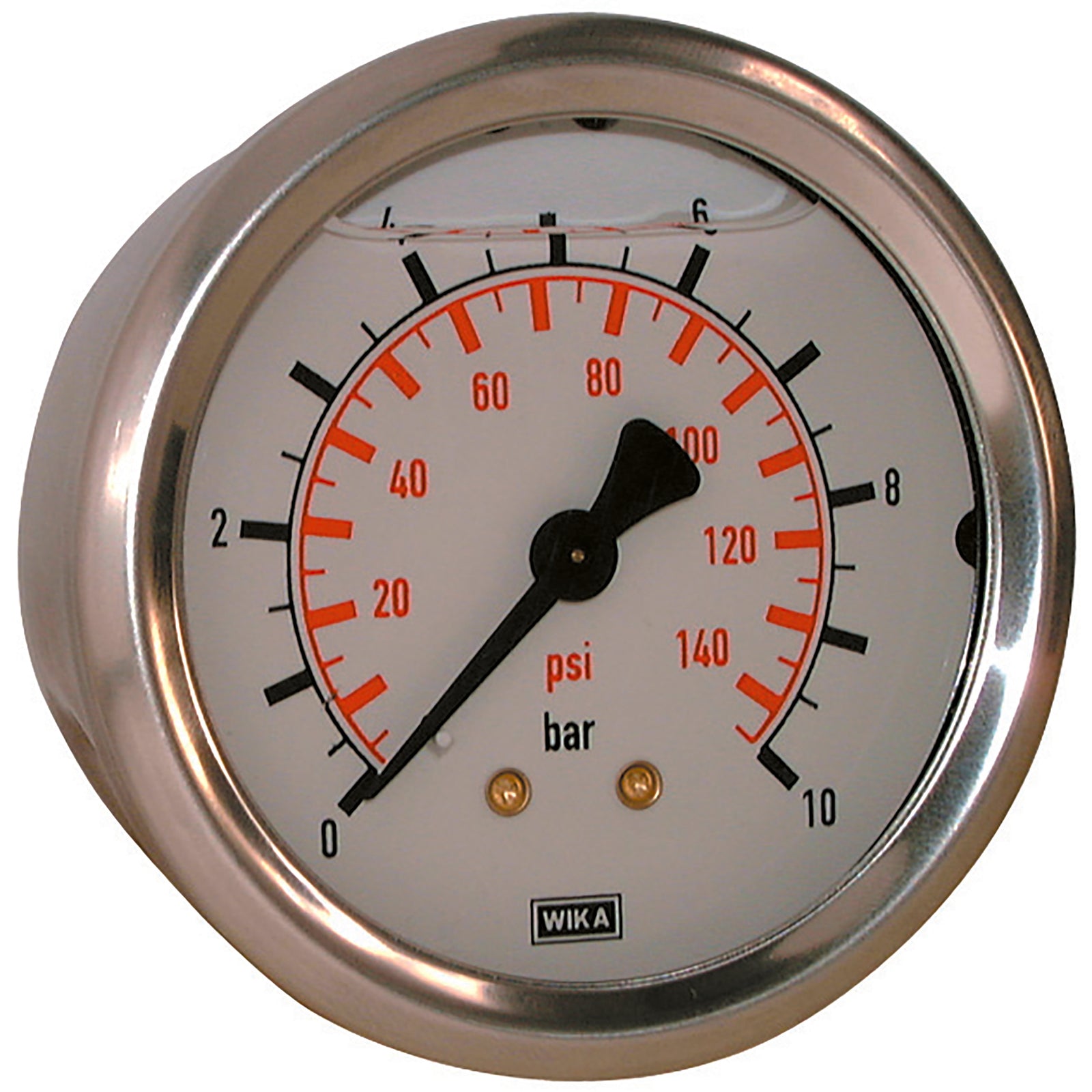 Wika WG100-12R-250G - 0-250 Bar 100mm Dia Filled 1/2" BSP Back