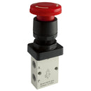 FT Pro KSCPL-06-R - 1/8" 3/2 Normally Closed Palm Button Latch Valve