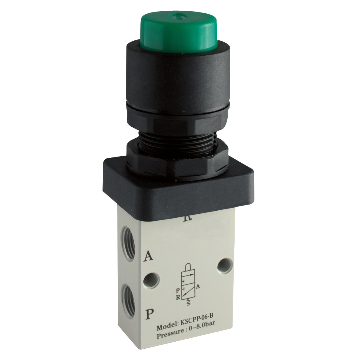 FT Pro KSCPP-06-B - 1/8" 3/2 Normally Closed Push Button External Valve