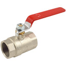 1" BSPP Brass Ball Valve Red Steel Long Handle; 2023-0470 product image by FT Pro