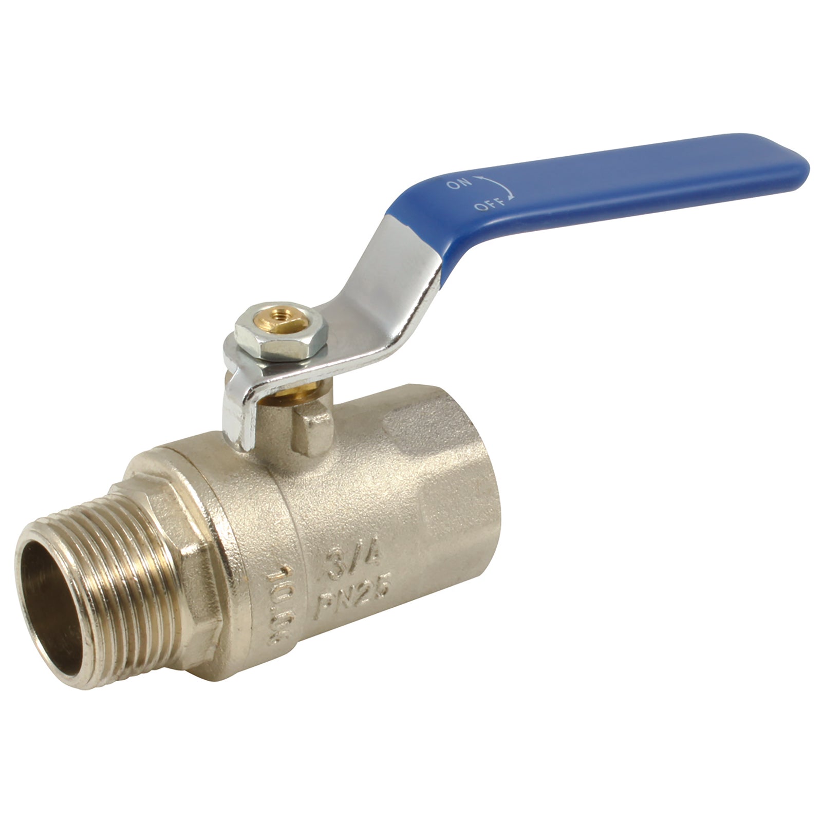 FT Pro 2064-7889 - 1/4"BSP Brass Ball Valve Ptfe Seal Blue Handle