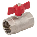 FT Pro 2024-1980 - 1"BSPf Brass Ball Valve Red T Hdle