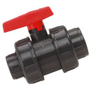 FT Pro 2020-0440 - 1" BSPP Plastic Ball Valve Threaded Epdm Seal