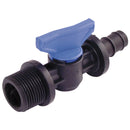 FT Pro 18560-4 - 3/4" BSPP Plastic Ball Valve 20mm Hose ID
