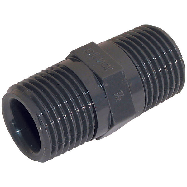1.1/4" BSP MALE EQUAL NIPPLE PVC; PVN114 product image by Comer