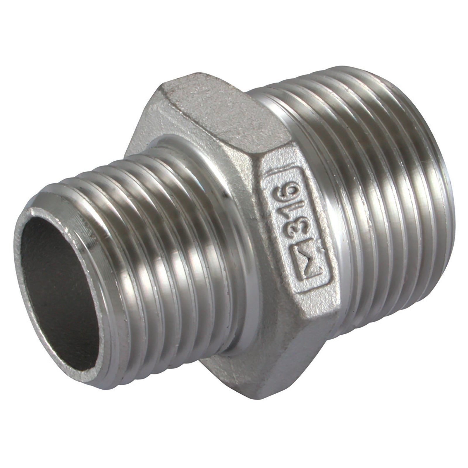 Haitima RHN-12-14 - 1/2" X 1/4" BSPT Male Hex Nipple 316