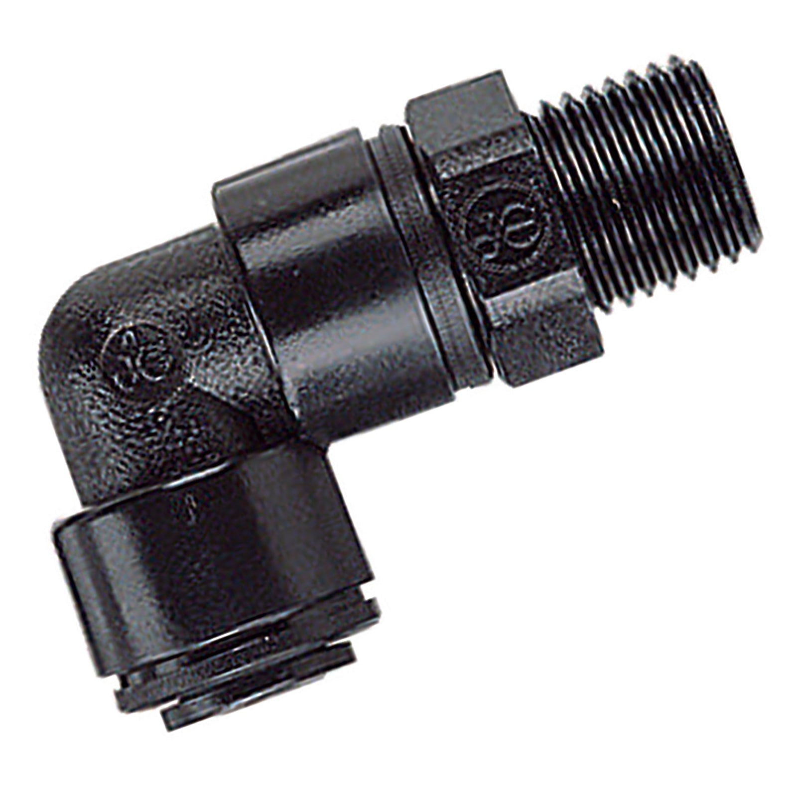 John Guest PM090801E - 1/8" BSPT Male Sw Elbow X 08mm OD Tube
