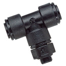 John Guest PM100612E - 06mm OD X 1/4" BSPP Male Sw Tee Cent Leg