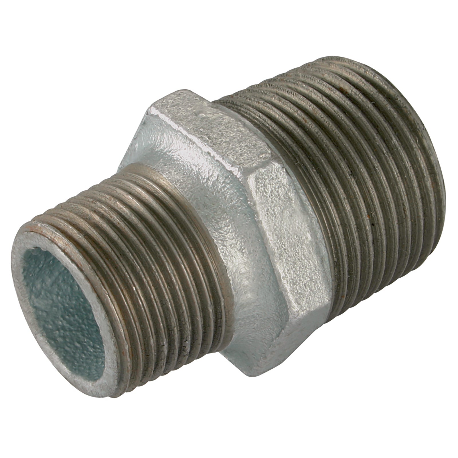 GF GF245-112-1 - 1.1/2"X1" BSPTm Hex Nipple Galvanised 245G