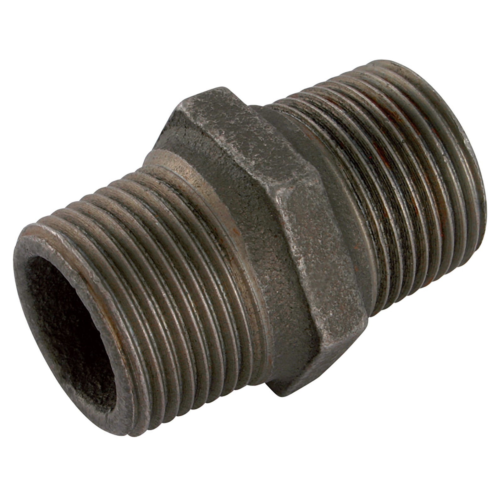 GF GF280-18N - 1/8" BSPT Male Hex Nipple Black 280