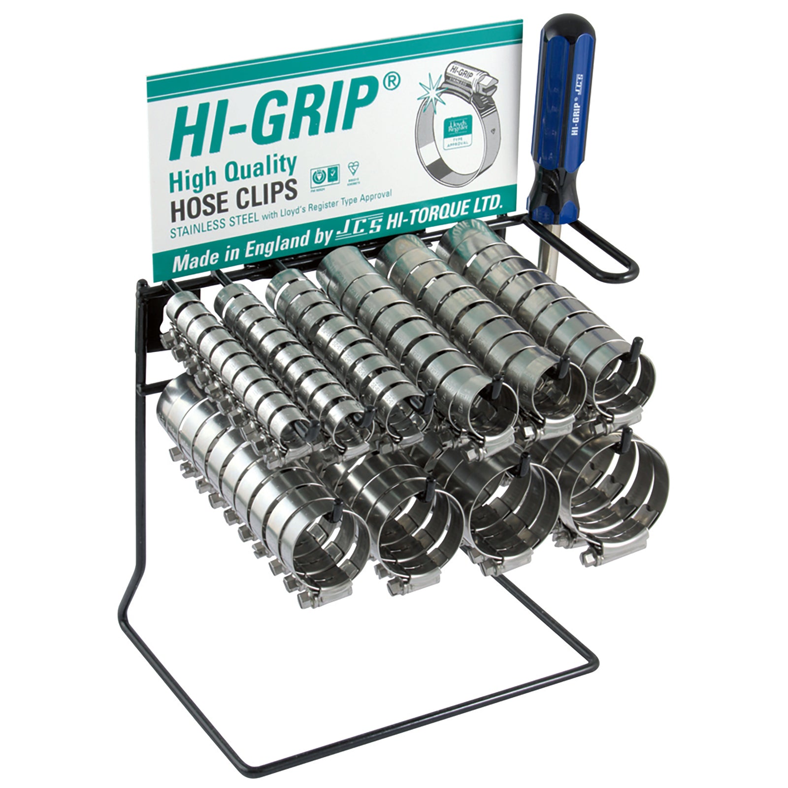 JCS DISPKS1 - 12mm-50mm X 10 100 St/St Clip Dispenser