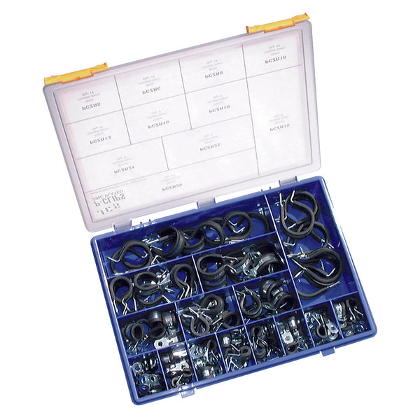 104 ASSORTED MILD STEEL P-CLIPS; PCZRAB1 product image by JCS