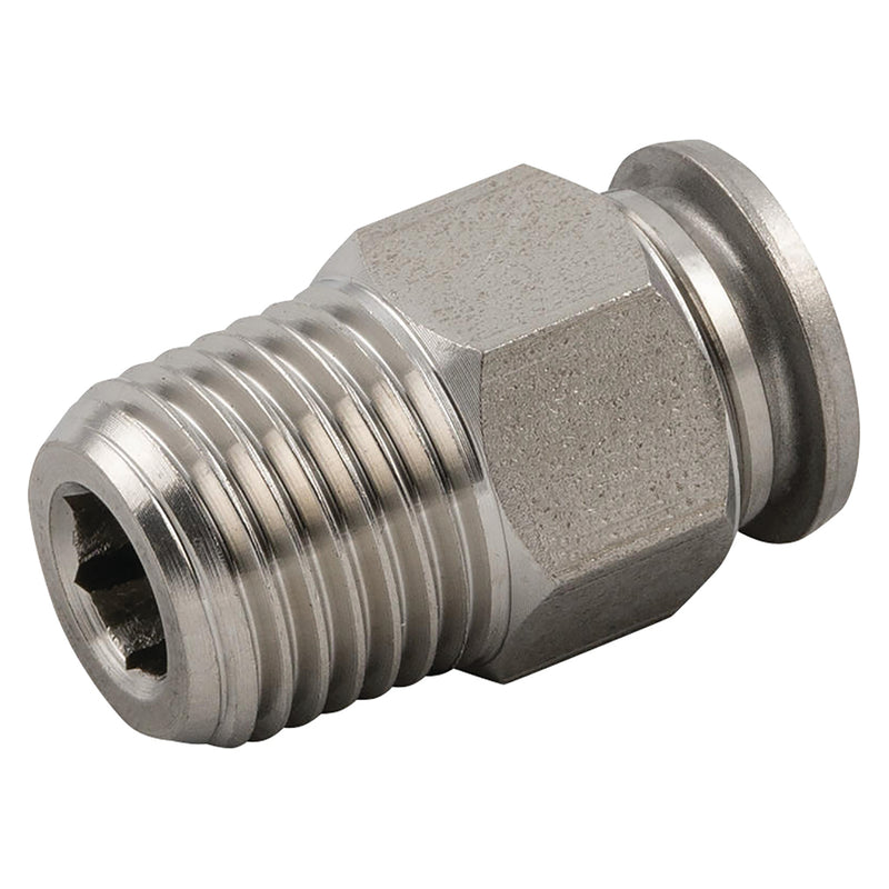 06MM 0D X 1/4" BSPT MALE STUD 316 ST/ST; 60000-6-1/4 product image by Aignep