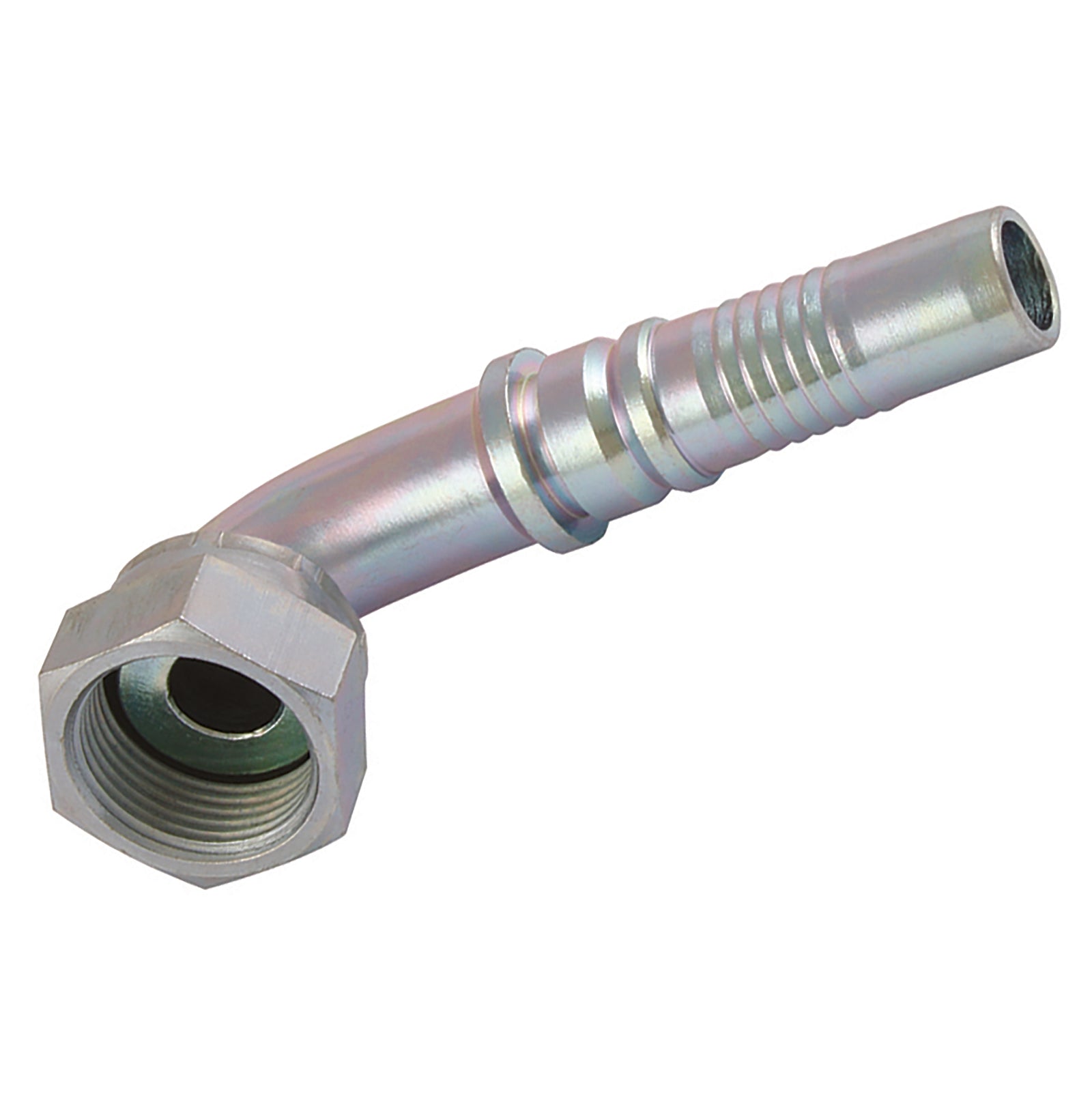 FT Pro JMORFSF451212CF - 1.3/16" Orfs Female Interlock 45° Swept Elbow 3/4" Hose ID