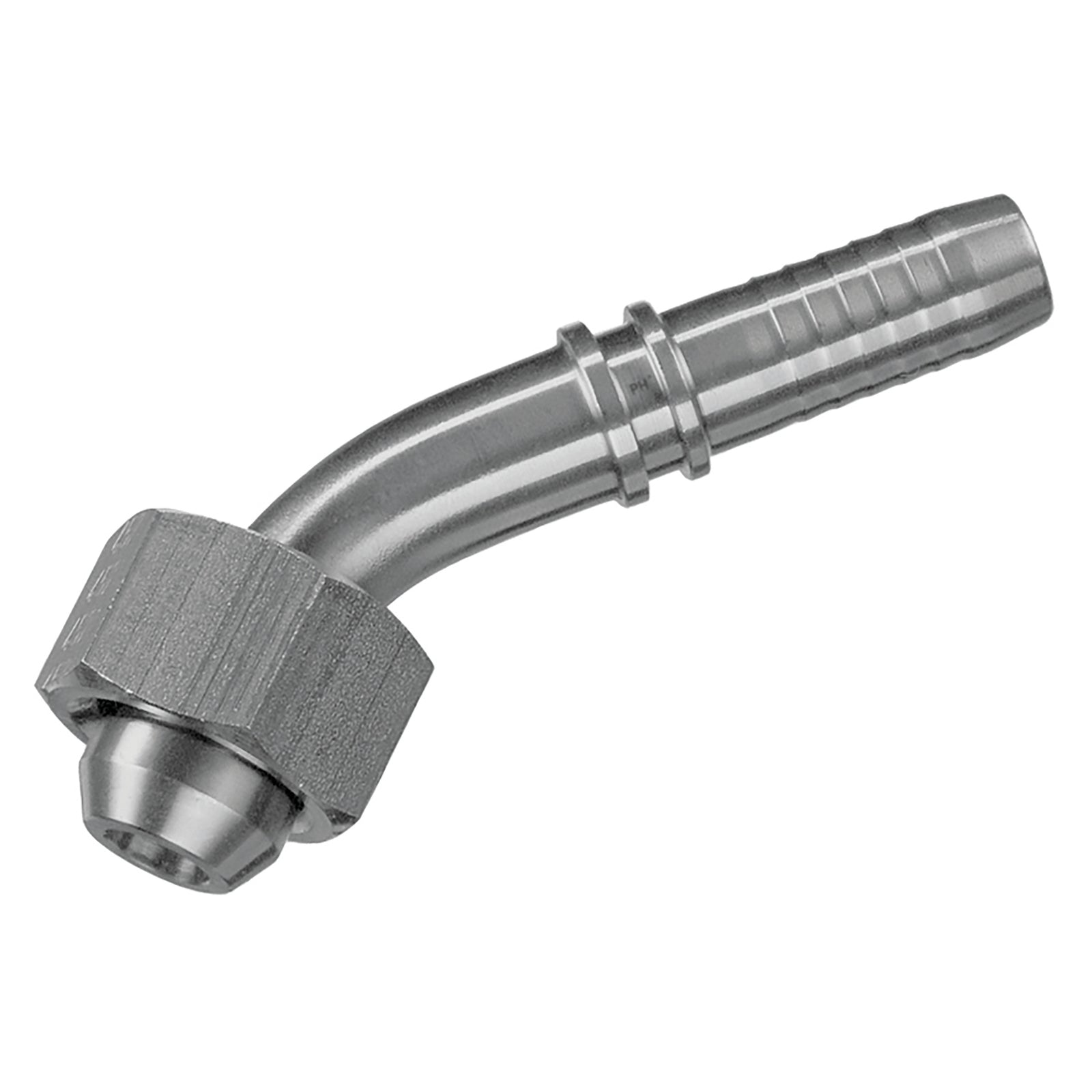 PH Industrie DKR-11/4-45-DN25 - 1.1/4" BSP Female X Swept Hose Tail 45° Elbow 1" Hose ID