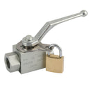 1.1/4" BSP Parallel Female Ball Valve 2 Way Lockable; KHB-G11/4-LK product image by LHA