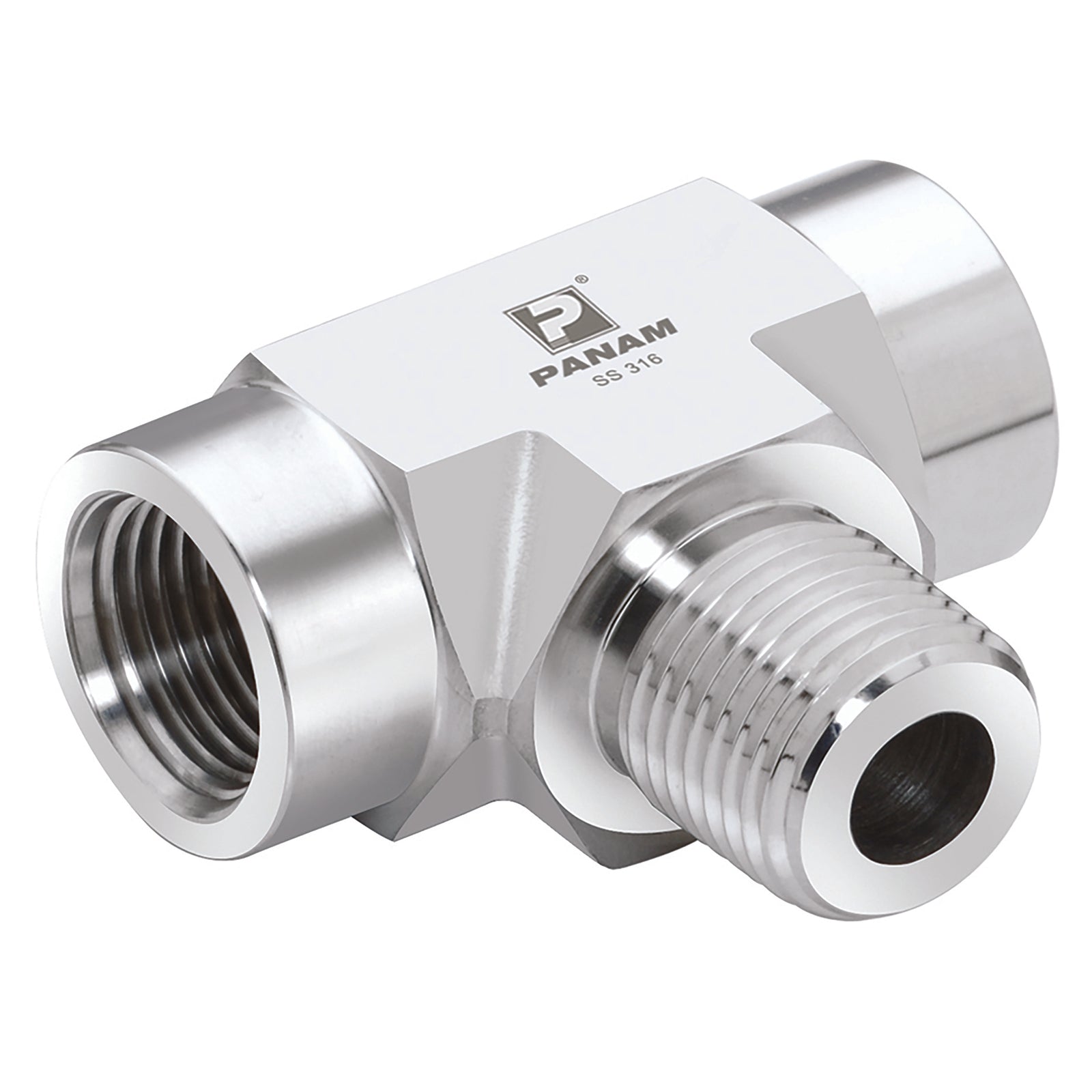 Panam PBT-06 - 3/8" Npt M/F 316 Branch Tee