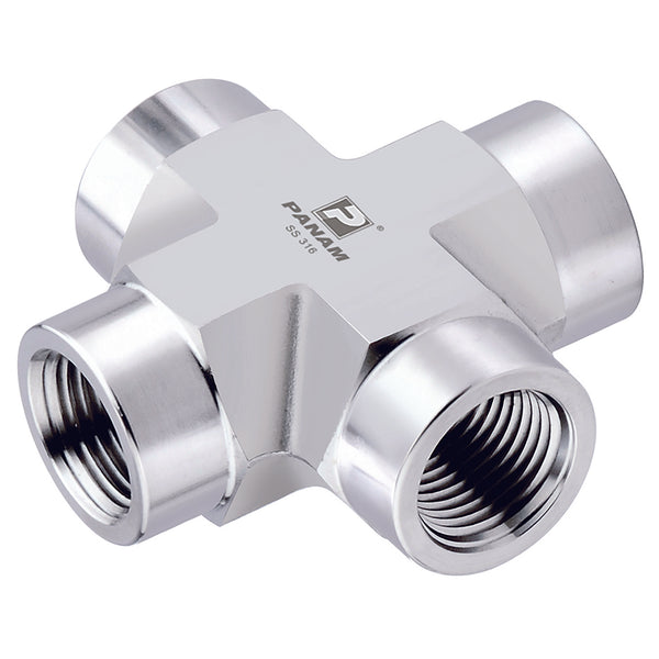 1" NPT FEMALE 316 CROSS; PPC-16 product image by Panam