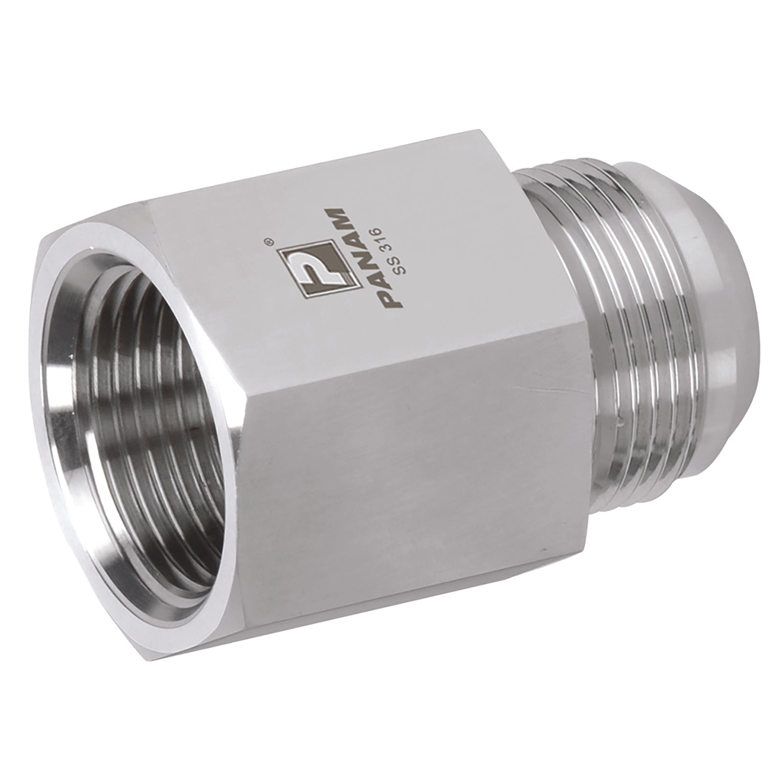 Panam 231M10R12 - 9/16 X 1/2 M/F BSPT X Jic Fixed St/St