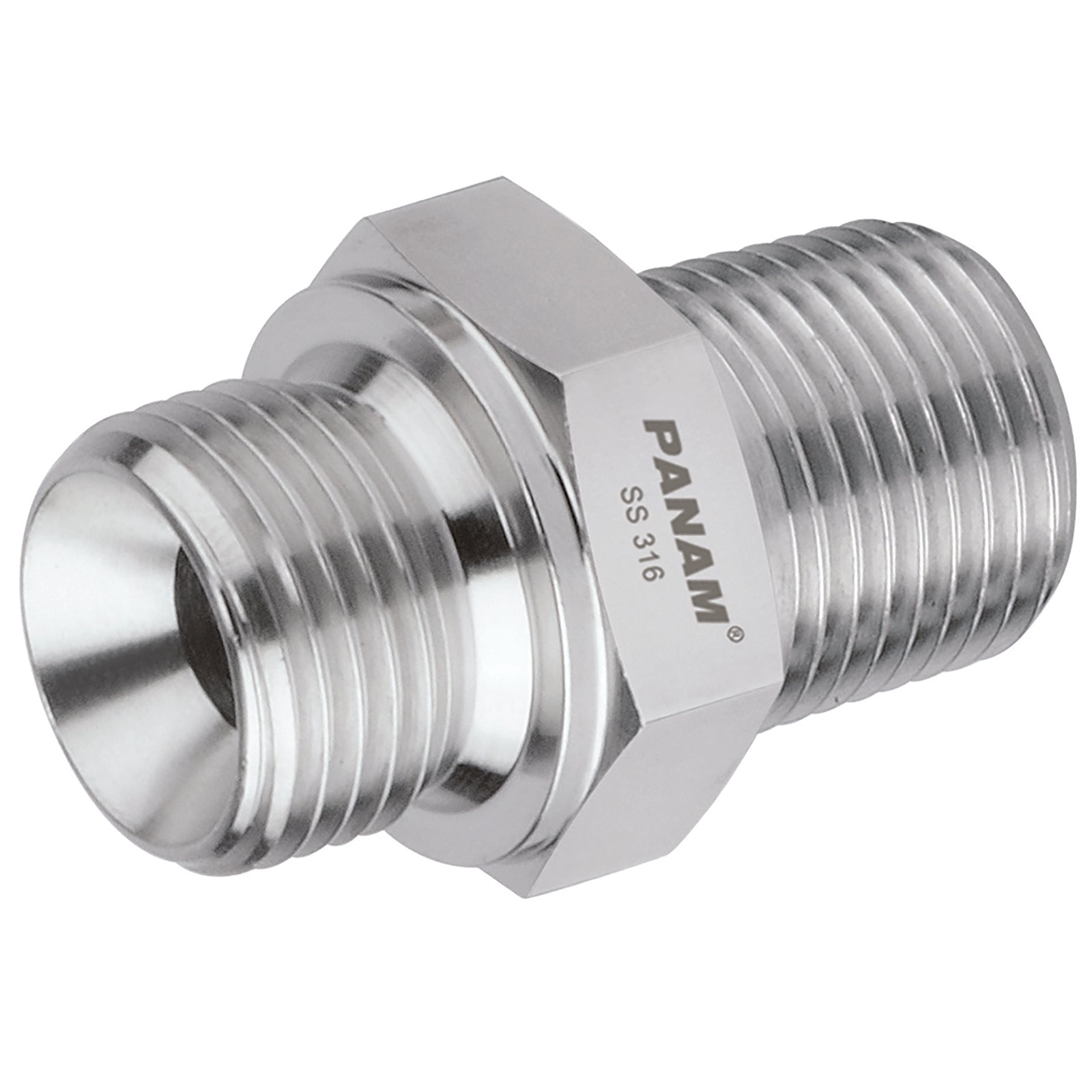 Panam 16G-16N-MM-10K - 1" BSP X 1" Npt Male/Male