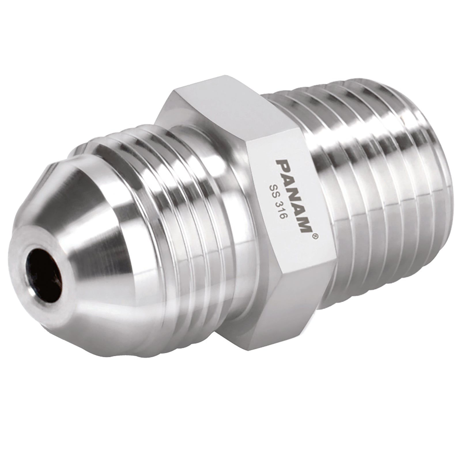 Panam 2N-2J-MM-10K - 1/8" Npt X 5/16" Jic Male/Male